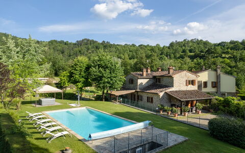Il Mulino Di Vogognano - Subbiano, Private Pool, J: Plante, Nuage, Ciel, Bâtiment, Propriété, L'Eau, Piscine, La Nature, Arbre, Lot Terre