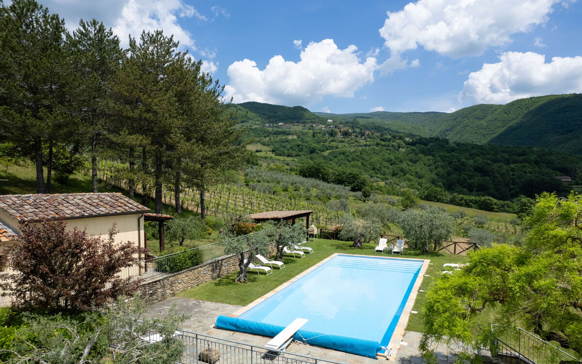 Villa Olivi - Subbiano, Toscana, Pool And Nature
