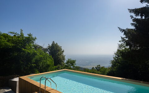 Casa Serra: L'Eau, Ciel, Plante, Bleu Azur, Piscine, Bâtiment, Arbre, Ombre, Maison, Paysage Naturel