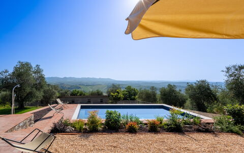 Casa Di Luca, Pool, Castelnuovo Berardenga: Piscine, Paysage, Jardin, Aménagement Paysager, Recours, Eco Hôtel, Ombre, Balancelle, Mobilier De Jardin, Biens
