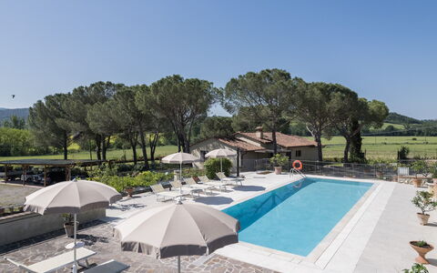 Anilde, Holiday Home with Pool, Wifi, Tuscany: Ciel, Plante, Arbre, Bâtiment, L'Eau, Ombre, Piscine, Loisir, Design Urbain, Mobilier De Jardin