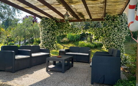 Villa Le Ripe Apartments - Gambassi Terme, Toscana: Plante, Propriété, Botanique, Ombre, Design Intérieur, Herbe, Bâtiment, Table, Mobilier De Jardin, Paysage