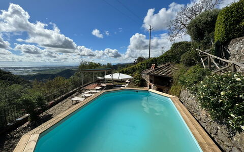 Borgo Bucatra Tramonto: L'Eau, Nuage, Ciel, Ressources En Eau, Jour, Propriété, Plante, Piscine, La Nature, Bleu Azur