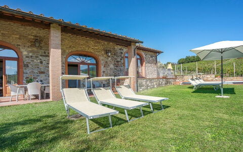 Le Masse - Greve In Chianti, Toscana: Ciel, Plante, Bâtiment, Ombre, Lot Terre, Chaise, Mobilier De Jardin, Herbe, Loisir, Paysage