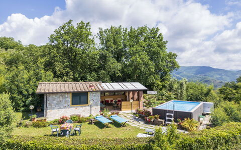 La Casa Di Elda, Holiday Home With Pool, Uzzano, T: Nuage, Ciel, Plante, Propriété, Écorégion, Paysage Naturel, La Nature, Bâtiment, Environnement Naturel, Lot Terre