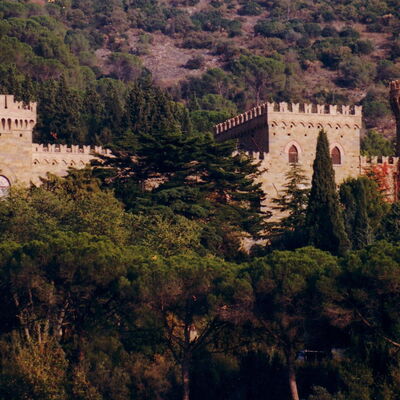 Palazzo Trasimeno: Plante, Paysage Naturel, Bâtiment, Arbre, Végétation, Paysage, Ville, Château, Colline, Médiéval Architecture