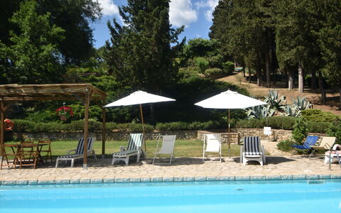 Podere Le Muricce: L'Eau, Plante, Nuage, Parapluie, Ciel, Piscine, Arbre, Ombre, Chaise, Mobilier De Jardin