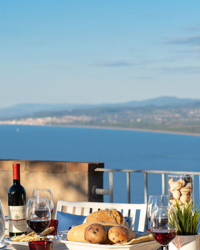 Sunset Sea View, Baratti, Populonia, Wifi, Ac: Ciel, L'Eau, Nuage, Aliments, Vaisselle, Table, Meubles, Propriété, Bâtiment, Bleu Azur