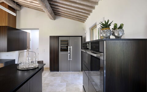 Villa Velari In Volterra With Private Pool, Ac: Comptoir, Cabinetry, Propriété, Bâtiment, Bois, Design Intérieur, Cuisine, Plante, Sol