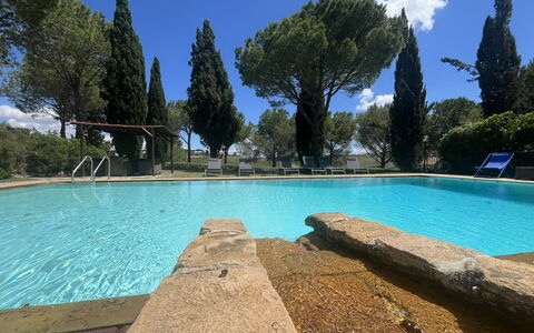 Maremma Retreat: L'Eau, Ciel, Nuage, Piscine, Arbre, Bleu Azur, Plante, Rectangle, Ombre, Paysage Naturel