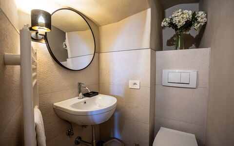 Appartamento Vagnucci: Miroir, Robinet, Lavabo, Évier, Luminaire Plomberie, Propriété, Photographier, Plante, Salle De Bains, Design Intérieur