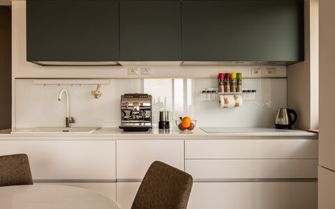 Melaiolo Modern Apartment With Pool, Montaione, To: Cuisine, Comptoir, Design Intérieur, Cabinetry, Meubles, Appareil De Cuisine, Sol, Éclairage, Principaux Appliance, Domicile