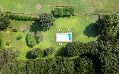 Casale Rosa: Piscine, Jardin, Pelouse, Ombre, Aménagement Paysager, Parc, Cour, Arrière-Cour, Plantation, À Feuilles Persistantes
