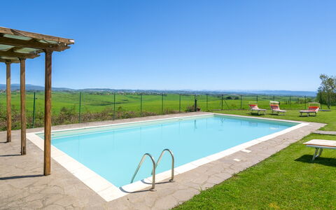 La Palazzina, Ville Di Corsano, Home And Pool: Bleu, Piscine, Mobilier De Jardin, Recours, Ombre, Eco Hôtel, Hacienda, Villa, Ferme, Centre De Loisirs