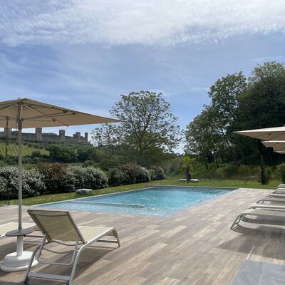 La Piazzetta, Borgo Campassini, Monteriggioni: Piscine, Mobilier De Jardin, Meubles, Balancelle, Chaise, Composite, Ombre, Jardin, Recours, Parapluie
