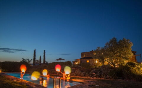 Prugnolo: Paysage, Nuit, Jardin, Soirée, Éclairage Paysager, Crépuscule, Eco Hôtel, Aménagement Paysager, Mobilier De Jardin, Recours