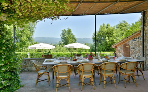 Villa Anima: Meubles, Table, Mobilier De Jardin, Table Cuisine Et Salle A Manger, Tableau De Plein Air, Chaise, Restaurant, Eco Hôtel, Ombre, Jardin