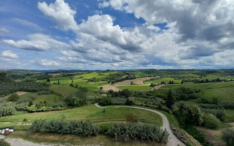 Ely Apartment In Villa, Wifi, Terricciola, Pisa: Ciel, Nuage, Paysage Naturel, Prairie, Horizon, Plaine, Écorégion, Paysage, Champ, Lot Terre