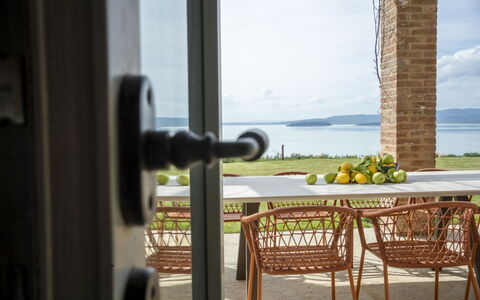 Battisole: Meubles, Bois, Mobilier De Jardin, Table, Chaise, Table Cuisine Et Salle A Manger, Tableau De Plein Air, Mer, Ombre, Recours