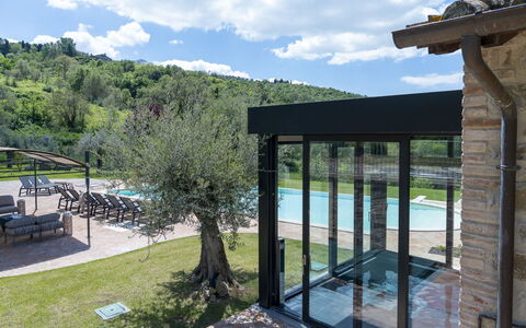 Villa Trasimena: Piscine, Ombre, Eco Hôtel, Recours, Aménagement Paysager, Biens, Mobilier De Jardin, Jardin, Structure En Plein Air, Arrière-Cour