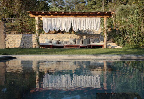 Casale le Fonti: Meubles, Mobilier De Jardin, Dalle, Piscine, Ombre, Loisir, Recours, Matériau Naturel, Conception, Dur