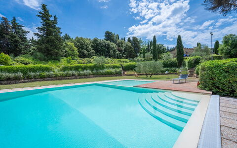 Casa Viola Pool, Wifi, Montaione: Bleu, Piscine, Composite, Recours, Jardin, Eco Hôtel, Ombre, Aménagement Paysager, Caractéristique De L'Eau, Tuile