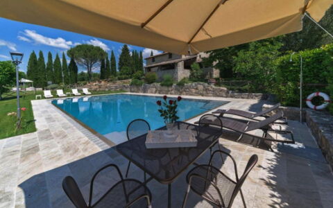 La Dimora del Chianti Dimora: Stunning Tuscan Vill: Piscine, Mobilier De Jardin, Meubles, Recours, Dalle, Jardin, Ombre, Aménagement Paysager, Eco Hôtel, Chaise