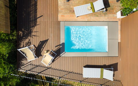 Casa Meletta: Piscine, Mobilier De Jardin, Eco Hôtel, Ombre, Loisir, Tache De Bois, Recours, Plate-Forme, Conception, Dur