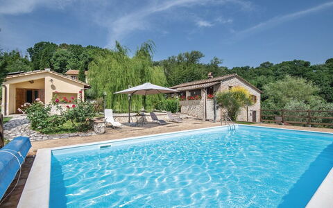 Casa Rosmarino, Ac, Wifi, Narni: Piscine, Recours, Mobilier De Jardin, Eco Hôtel, Thermes, Caractéristique De L'Eau, Arrière-Cour, Ville Resort, Villa, Hacienda