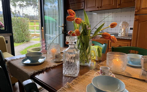 Green Hills 13: Vaisselle, Meubles, Serveware, Table, Drinkware, Vaisselle, Pot De Fleur, Chaise, Aliments