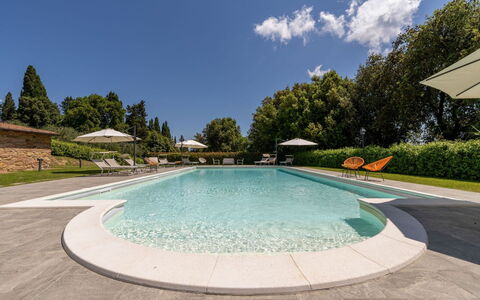 Tenuta i Mandorli, Pool, Wifi, Peccioli: Piscine, Jardin, Recours, Aménagement Paysager, Eco Hôtel, Ombre, Pelouse, Biens, Cour, Cour