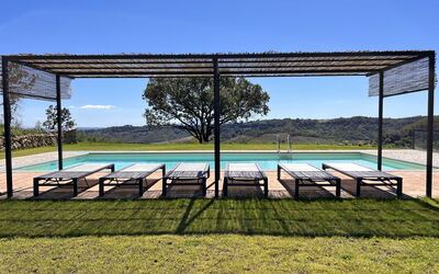 Villa Sassinoro: Piscine, Ombre, Structure En Plein Air, Aménagement Paysager, Pergola, Recours, Pavillon, Eco Hôtel, Mobilier De Jardin