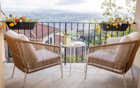 Casa Coccinella: Meubles, Mobilier De Jardin, Chaise, Table, Tableau De Plein Air, Osier, Balcon, Patio, Ombre, Table Basse