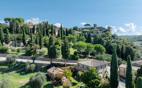 Maria Gabriella Holiday Home In Monticchiello: Arbre, Végétation, Arbuste, Paysage, Lot Terre, Zone Rurale, Biens, Aménagement Paysager, Village