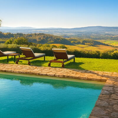 Novellina: Piscine, Été, Recours, Balancelle, Mobilier De Jardin, Eco Hôtel, Aménagement Paysager, Ombre, Jardin, Hacienda