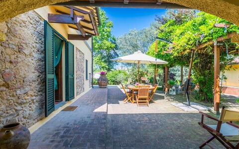 Podere la Botte, Pool, Lari: Porte, Pot De Fleur, Dalle, Jardin, Ombre, Plante D'Appartement, Aménagement Paysager, Hacienda, Pavé, Cour