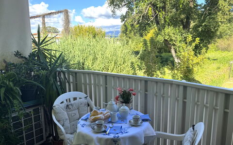 Liz: Meubles, Chaise, Mobilier De Jardin, Table, Tableau De Plein Air, Balcon, Porche, Ombre, Arrière-Cour, Table Cuisine Et Salle A Manger