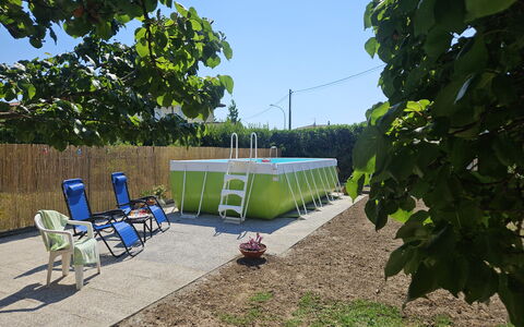 Villa Lory: Bleu, Piscine, Composite, Loisir, Ombre, Jardin, Mobilier De Jardin, Arrière-Cour, Plastique, Aménagement Paysager