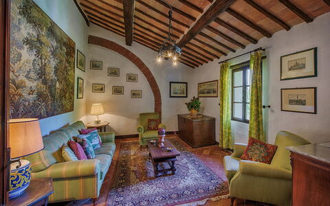 Medieval Castle Living: Vineyards, Swimming Pool &: Mur, Meubles, Design Intérieur, Domicile, Cadre, Pièce, Plafond, Chaise, Salon, Villa