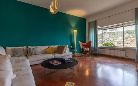 Villa Fior di Roccia: Meubles, Design Intérieur, Sol, Pièce, Plafond, Domicile, Sol, Éclairage, Chaise, Appartement