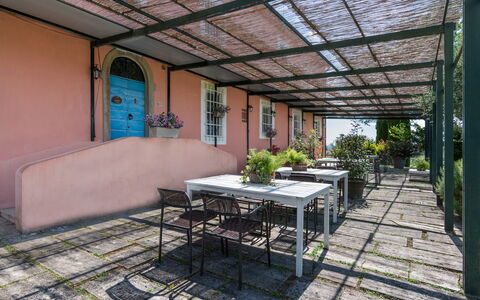 Agriturismo le Due Querce: Ombre, Chaise, Structure En Plein Air, Pot De Fleur, Tableau De Plein Air, Balcon, Plante D'Appartement, Cour, Patio, Mobilier De Jardin