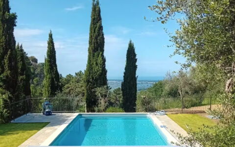 Villa Il Torrazzo, Vista Mare, Massarosa: Piscine, Bleu, Ombre, Biens, Jardin, Recours, Hacienda, Arrière-Cour, Aménagement Paysager, Villa
