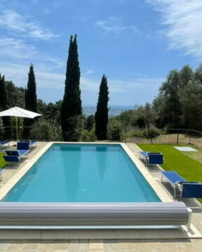 Villa Il Torrazzo, Vista Mare, Massarosa: Bleu, Piscine, Composite, Mobilier De Jardin, Loisir, Ombre, Jardin, Aménagement Paysager, Biens, Recours