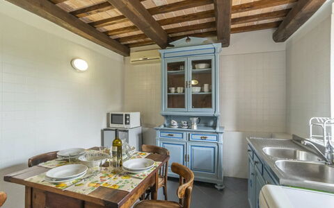 Agriturismo le Case Rosse di Montebuono: Meubles, Design Intérieur, Bois, Plafond, Sol, Comptoir, Cabinetry, Cuisine, Pièce, Sol