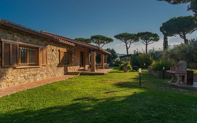 Villa Relax Castagneto Carducci: Bois, Domicile, Chalet, Maison, Toit, Biens, Lot Terre, Zone Rurale, Ferme, Jardin