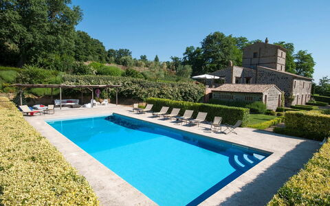 Villa Collombroso: Piscine, Jardin, Biens, Aménagement Paysager, Hacienda, Haie, Villa, Cour, Recours, Cour