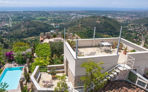 La Rocca di Monteggiori: Balcon, Eco Hôtel, Villa, Appartement Penthouse