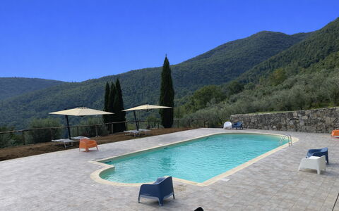 Borgo Antico, Pool, Barberino del Mugello: Montagnes Relief, Piscine, Montagne, Colline, Chaîne De Montagnes, Station De Montagne, Recours, Mobilier De Jardin, Eco Hôtel, Crête
