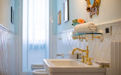 Villa Camelia: Mur, Design Intérieur, Éclairage, Robinet, Lavabo, Luminaire Plomberie, Luminaire, Salle De Bains, Plomberie, Évier