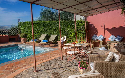 Villa Camelia: Piscine, Meubles, Mobilier De Jardin, Chaise, Pot De Fleur, Recours, Parapluie, Table, Tableau De Plein Air, Balancelle